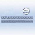 Design with decorative elements and 'Bow Party' branding on a light blue background
