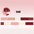 Red Patchwork Washi Tape
