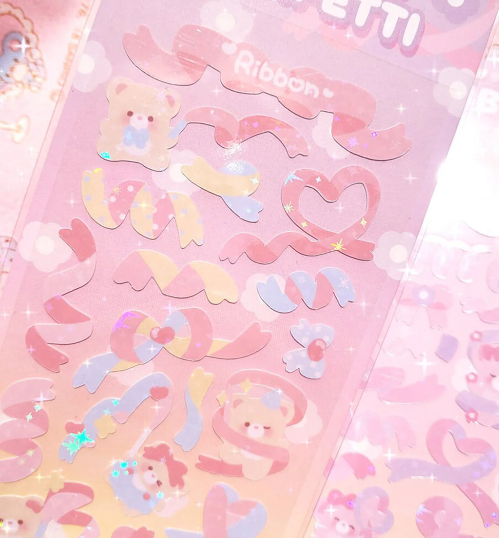 [Seolkee_illust] Ribbon Confetti Sticker