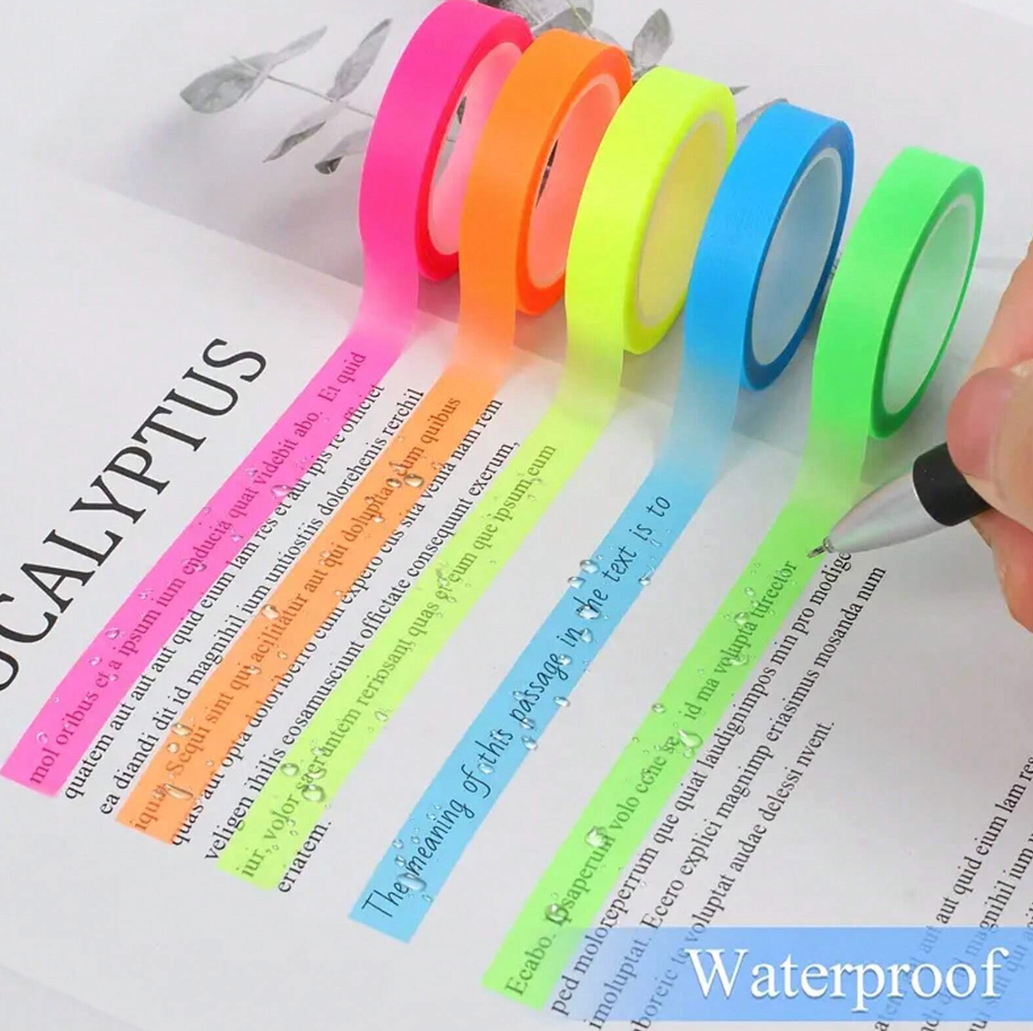 Set of 5 Highlighter Tape