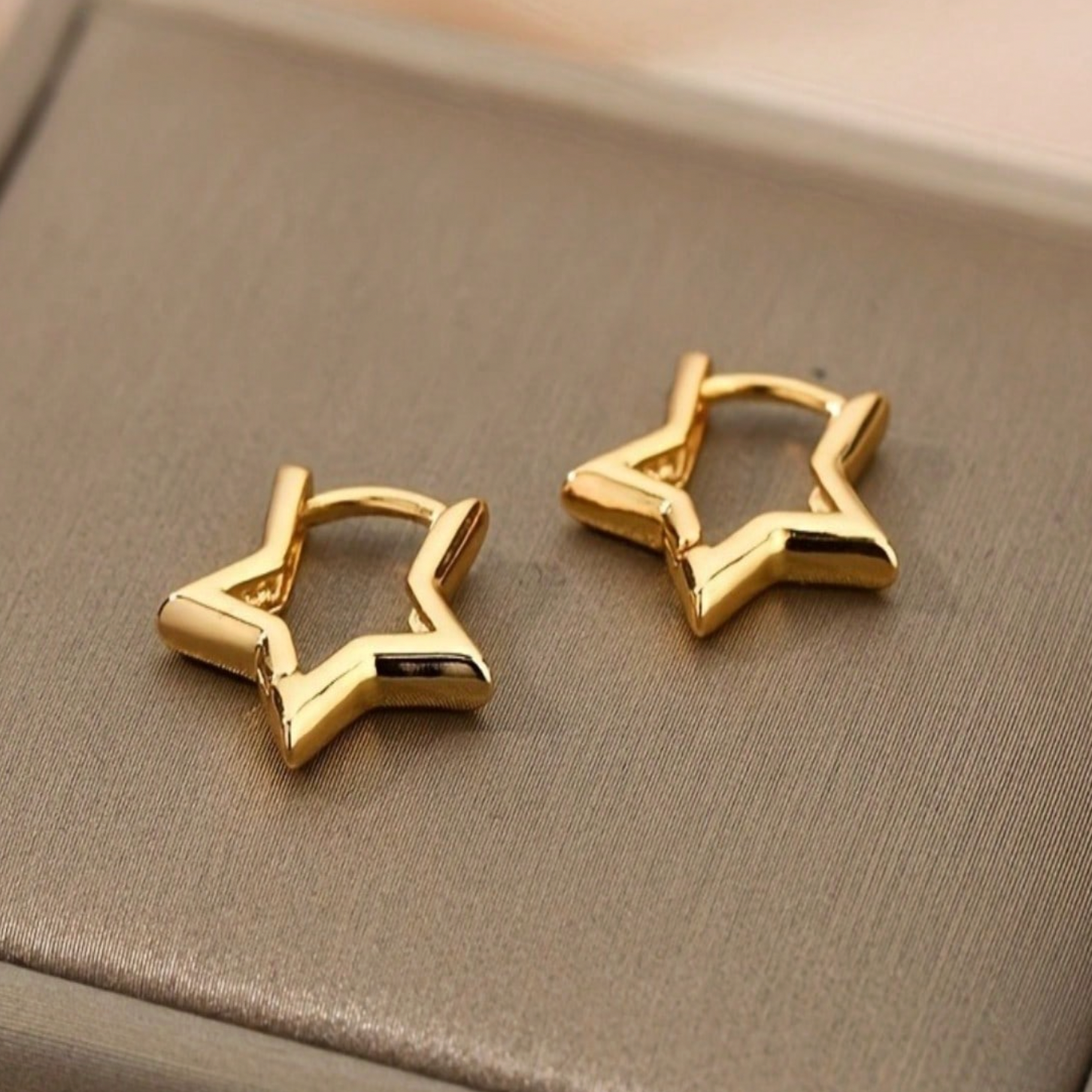 Star Hoop Earrings