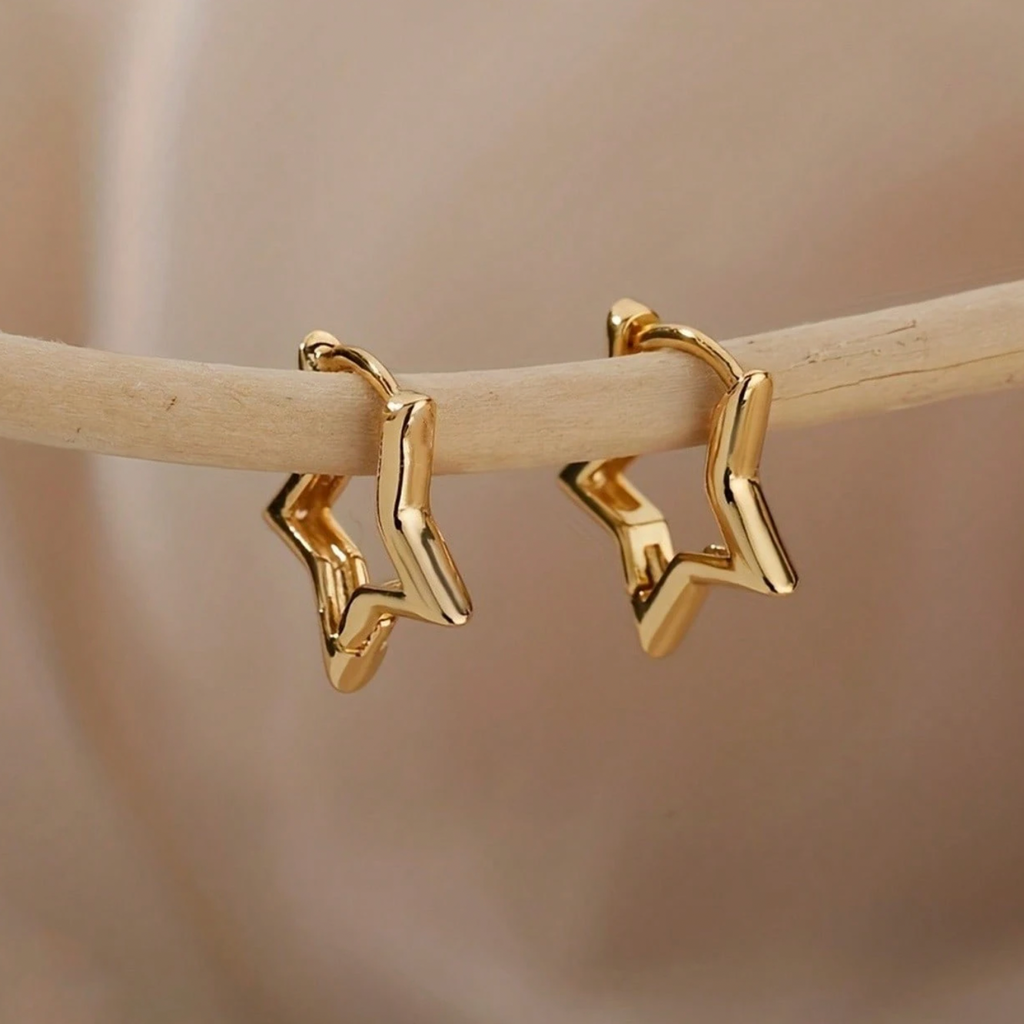 Star Hoop Earrings