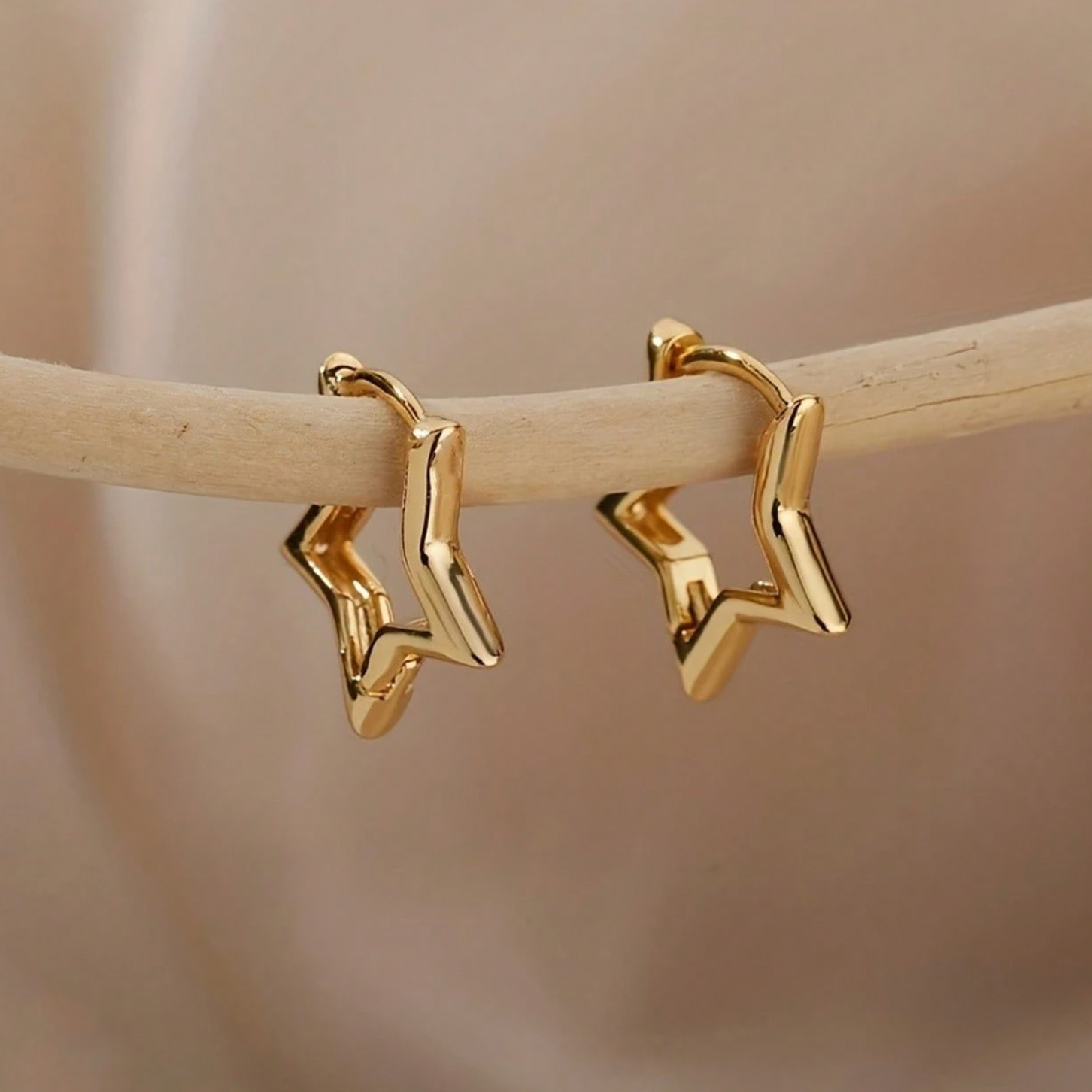 Star Hoop Earrings