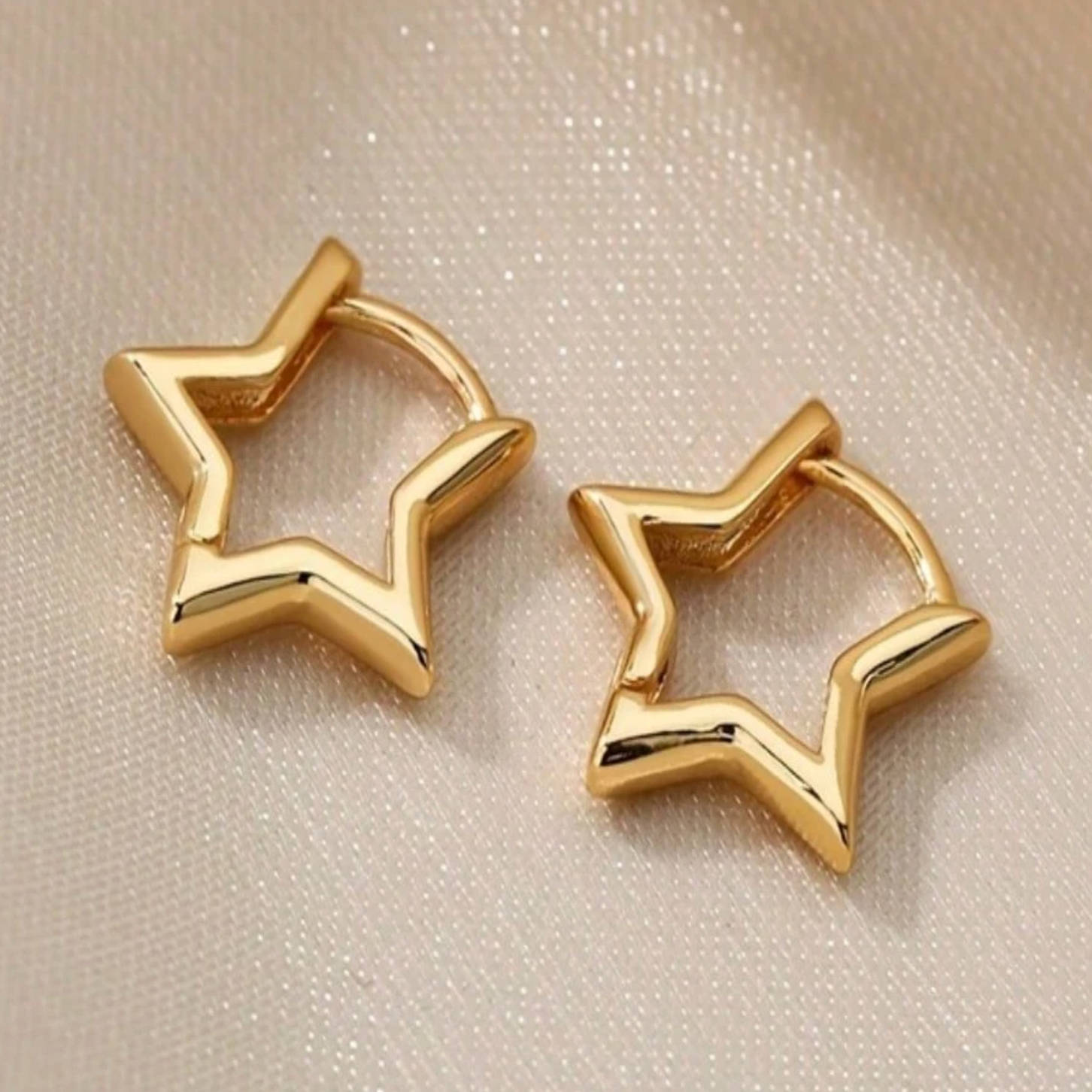 Star Hoop Earrings