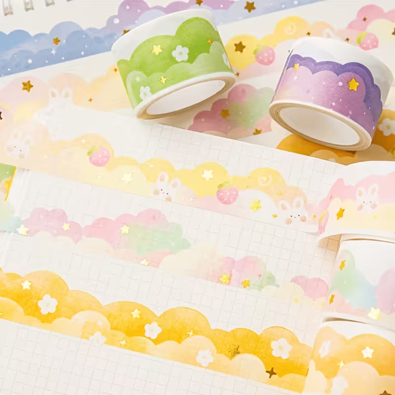 Golden Cloud Tape Stickers (purple dream)