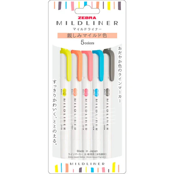 Zebra Mildliner Highlighter (Friendly Colors)