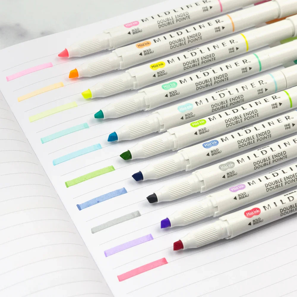 Zebra Mildliner Highlighter (10pcs Set)