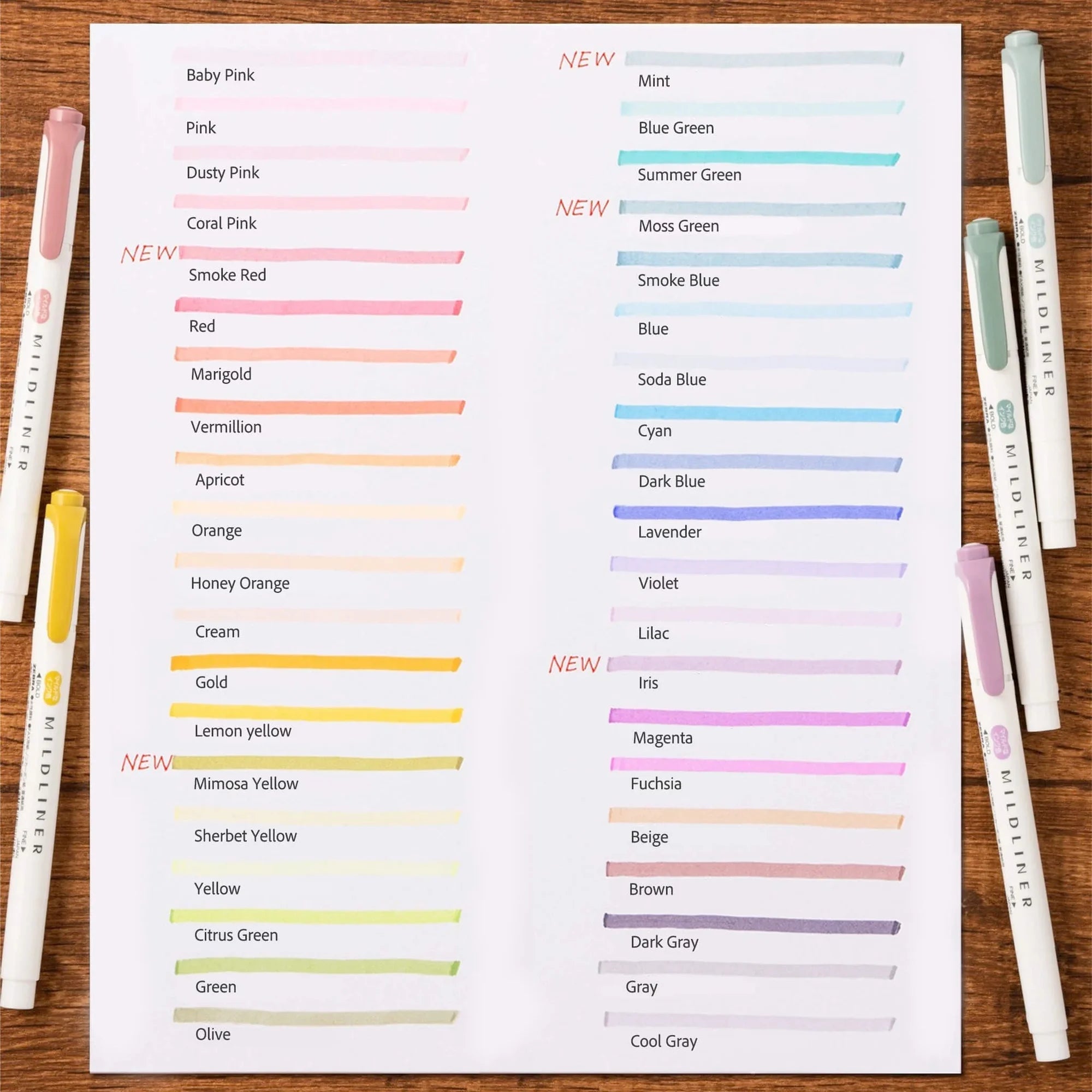 Zebra Mildliner Highlighter (set of 25 pens)