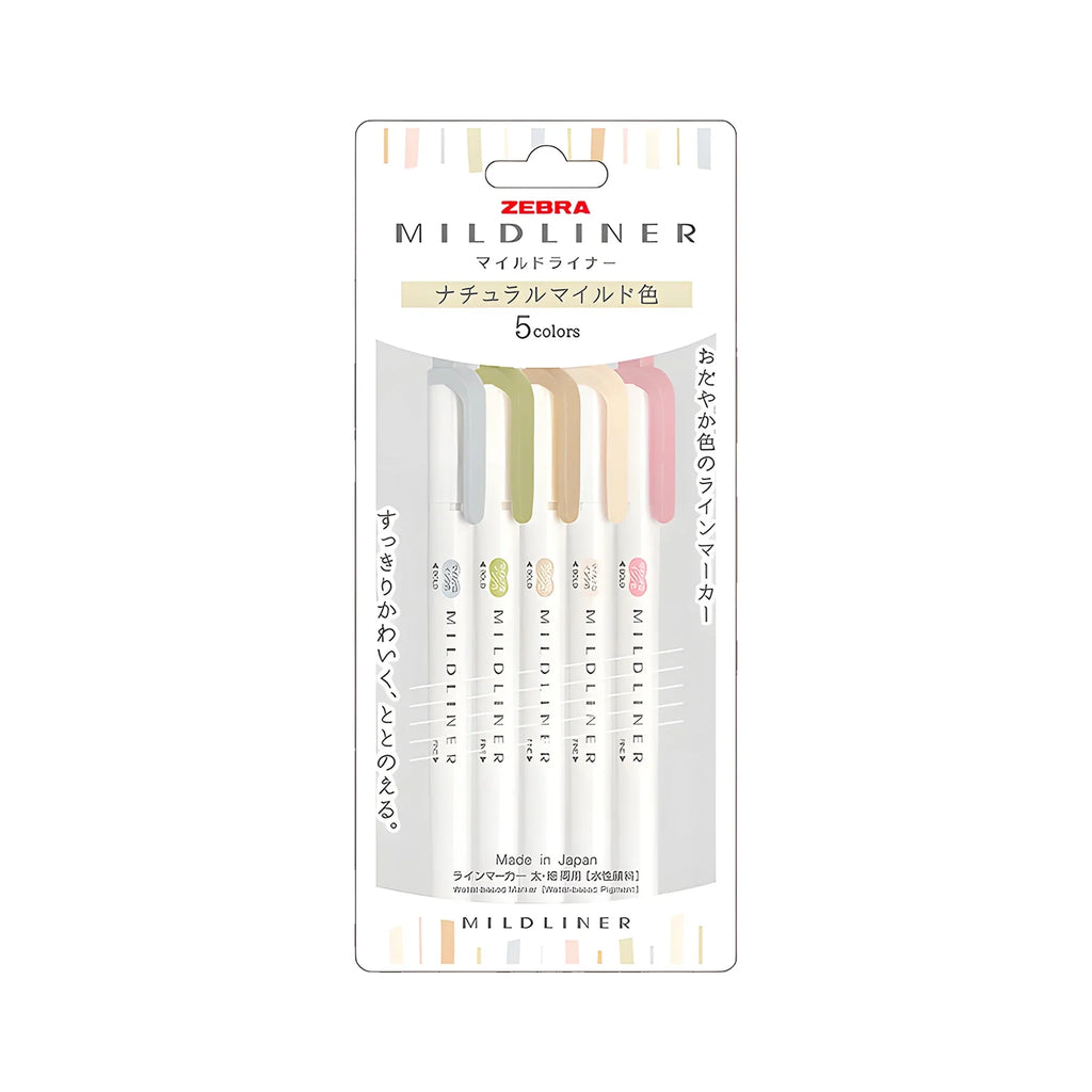 Zebra Mildliner Highlighter (Natural Mild Colors)